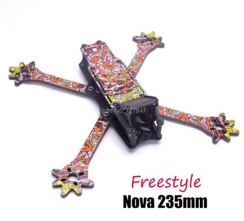 FPV Nova Freestyle 235 235 мм Рамка True-X 3k полностью из углеродного волокна с 4 мм рычагами для квадрокоптера FPV гоночного дрона ► Фото 1/6