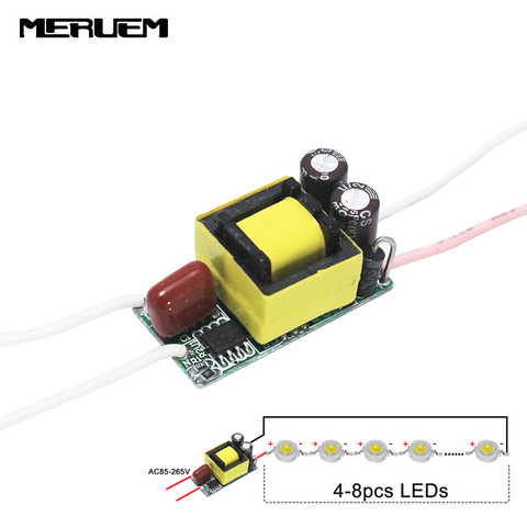 Бесплатная доставка, 5 шт./лот, 4-8x2W светодиодный драйвер, 8 Вт/10 Вт/12 Вт/14 Вт/16 Вт, драйвер лампы, источник питания, трансформатор, AC85-265V, выход 550ма ► Фото 1/1