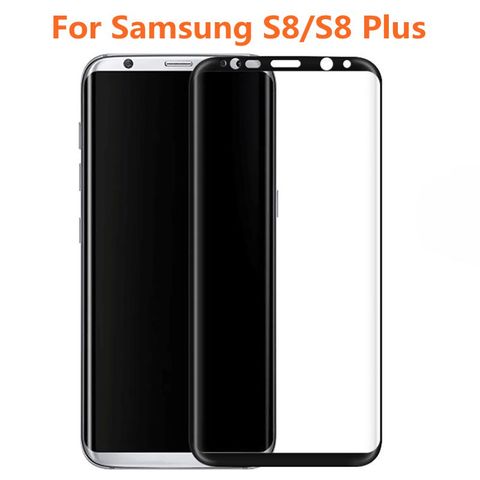 Изогнутое закаленное стекло с полным покрытием для Samsung Galaxy S8, защита экрана, Защитная пленка для S8 Plus S8 + стекло ► Фото 1/6