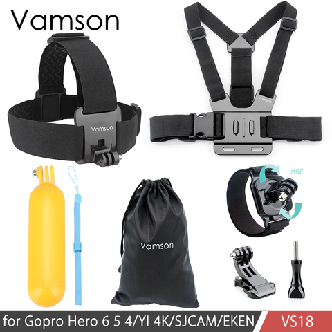 Vamson нагрудный ремень плавучий поплавок монопод головной ремень крепление для Gopro Hero 5 4 3 для SJCAM для камеры Xiaomi АКСЕССУАРЫ VS18 ► Фото 1/5