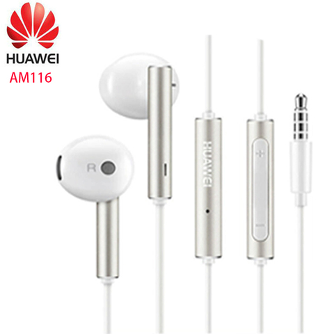 Huawei наушники am116 гарнитура Mic 3,5 мм для huawei P7 P8 P9 Lite P10 Plus Honor 5X 6X mate 7 8 9 смартфон ► Фото 1/1