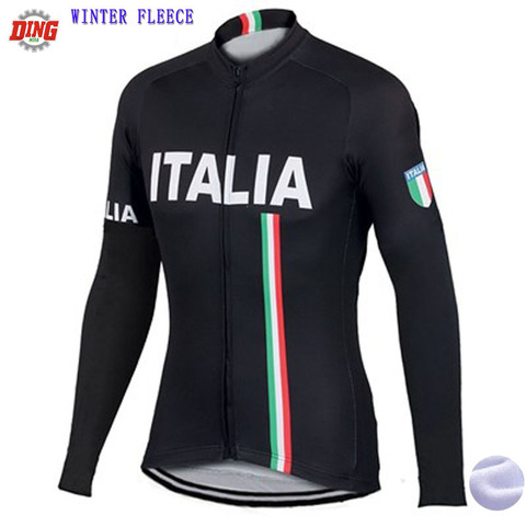 Новая итальянская мужская велосипедная Джерси, одежда для велоспорта, одежда для велоспорта, зимняя флисовая и без флиса, черная велосипедн... ► Фото 1/3