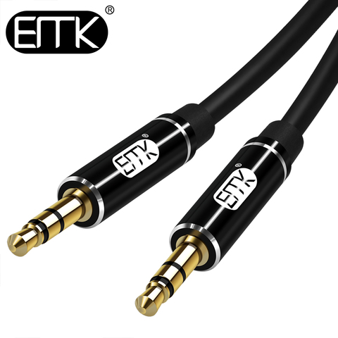 AUX-кабель EMK с разъемом 3,5 мм, аудиокабель с разъемом 3,5 мм для колонок, кабель для наушников в машину для Xiaomi redmi 5 plus, Oneplus 5t, AUX-шнур ► Фото 1/6