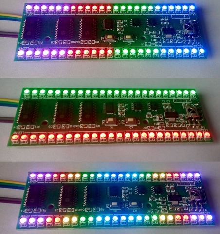 Светодиодный индикатор RGB MCU дисплей узор двухканальный 24 LED VU индикаторы уровня измеритель F усилитель ► Фото 1/1