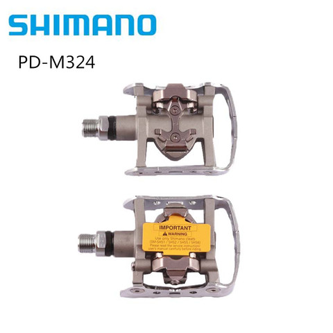 Многофункциональные педали Shimano PD-M324 SPD для горного велосипеда с клипсой ► Фото 1/6