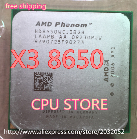 AMD Phenom X3 8650x3 8650 2,3 ГГц, трехъядерный процессор, разъем AM2/AM2 +, 3,5-контактный ЦП, 95 Вт, L3 = 2 Мб (940 рабочий, бесплатная доставка) ► Фото 1/1