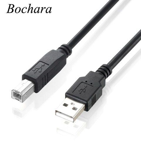 Кабель для принтера Bochara USB 2,0, кабель типа «Папа-папа»-«В», «папа» + Плетеный (внутри) экранированный, 30 см, 50 см, 1 м, 1,5 м, 1,8 м, 3 м, 5 м ► Фото 1/6
