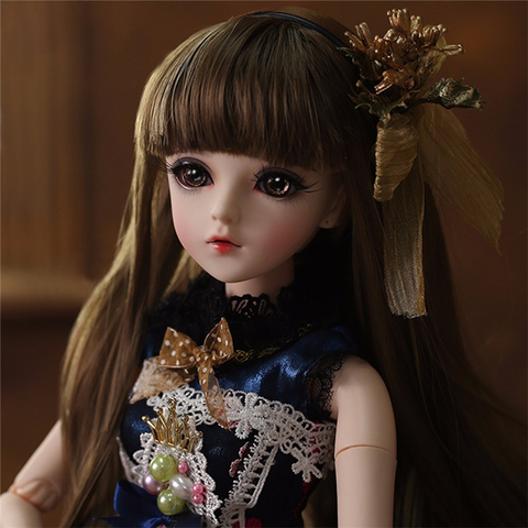 Кукла BJD 1/3 с коричневыми глазами с одеждой BJD, парики, обувь, макияж, 100% ручная работа, игрушки для красоты, силиконовая кукла Reborn, игрушка для детей ► Фото 1/6