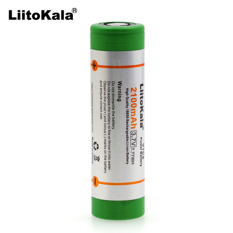 Оригинальный литиевый аккумулятор Liitokala, 1-10 шт., US18650 VTC4, 2100 мАч, 18650, 3,6 В, зарядка электромобиля, электронная сигарета ► Фото 1/2