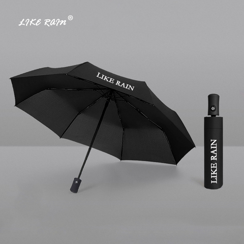 Автоматический зонт LIKE RAIN для мужчин и женщин, прочный деловой Зонт с защитой от ветра и дождя, складные пляжные зонты 3 шт., UBY03 ► Фото 1/6