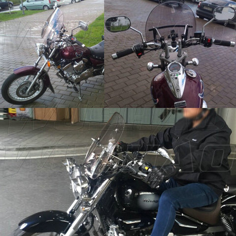 Лобовое стекло мотоцикла для Yamaha V Star 650 950 Virago 1000 1100 Vmax 1700 с рулем 7/8 