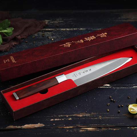 HEZHEN 180 мм нож Деба японский нож для суши сашими из высокоуглеродистой нержавеющей стали X9Cr18Mov кухонный нож с рукояткой из палисандра ► Фото 1/6