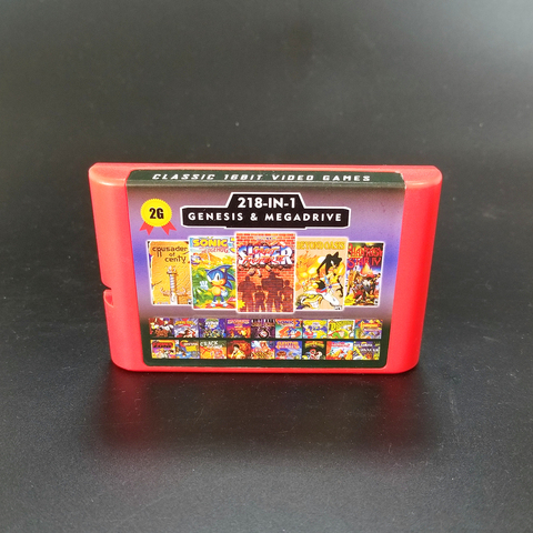 Игровая карта 2G, 218 в 1, аккумулятор для Sega Genesis Megadrive, игровая консоль с Phantasy Star II IV, крестомер Centy Ooze ► Фото 1/5
