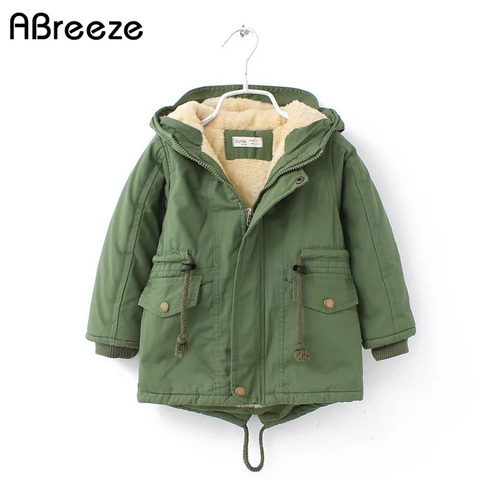 New winter children down & parkas 2-9Y European style boys girls warm outerwear color green blue hooded coats for girls ► Фото 1/6