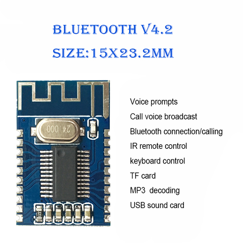 Модуль аудиоресивера Bluetooth, беспроводная плата приема стерео схем bluetooth V4.2 ► Фото 1/1