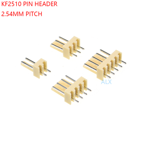 Штырьковый разъем 2510-A KF2510 с шагом 2,54 мм, 2P/3P/4P/5P/6P/7P/8P/9P/10P/11P, 50 шт./Прямая игла 12P для печатной платы 2,54 мм ► Фото 1/3