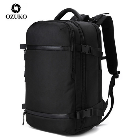 Многофункциональный дорожный рюкзак OZUKO для мужчин и женщин, вместительный Водонепроницаемый ранец для ноутбука с USB-разъемом ► Фото 1/1