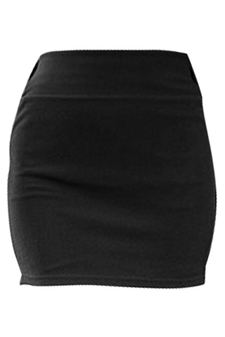 Женская пикантная мини-юбка, облегающая бесшовная тянущаяся короткая облегающая юбка для девочек, новая черная ► Фото 1/3