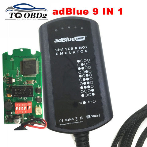 Эмулятор Adblue 9 в 1 поддерживает 9 брендов грузовиков 8 в 1 AdBlueOBD2 SCR & NOX Box работает Евро 4 и 5 Ad, синий, не требует программного обеспечения ► Фото 1/6