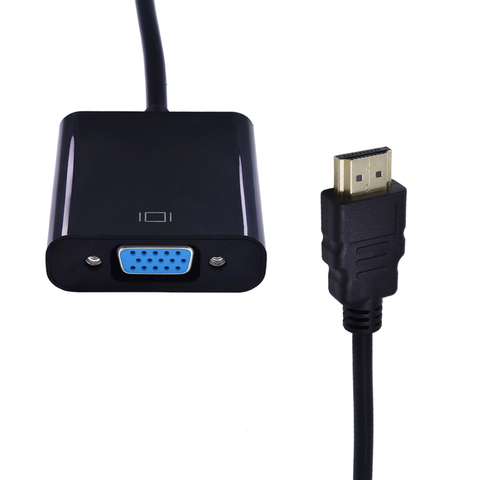 Адаптер HDMI-VGA, мини-адаптер HDMI с внутренней резьбой на внутреннюю резьбу VGA, 1080p, для Xbox 360, PS3, PS4, тв, пк, ноутбуков, кабеля ► Фото 1/1