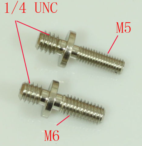 2 шт., наружная резьба 1/4 дюйма на M5 и M6, внешняя резьба для штатива камеры (комплект из 2 шт.) ► Фото 1/1