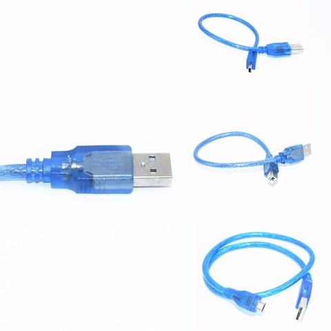 Usb-кабель для Uno r3/Nano/MEGA/Leonardo/Pro micro/DUE Blue, высокое качество, тип USB/Mini USB/Micro USB ► Фото 1/4