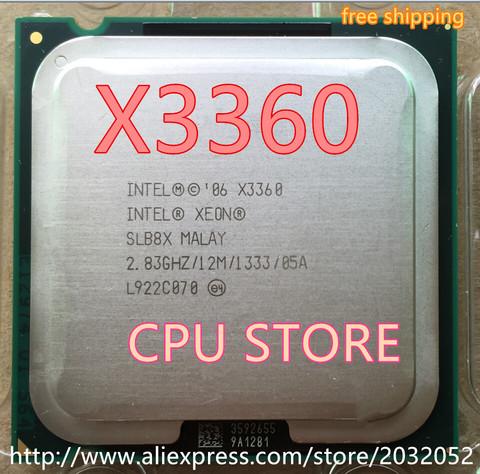 ЦП Intel Xeon X3360 x3360 четырехъядерный 2,83 ГГц LGA 775 95 Вт 12 Мб кэш-памяти ► Фото 1/1