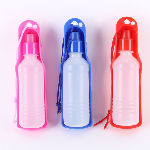Переносная пластиковая бутылка для воды с чашей, 250/500 мл ► Фото 1/6