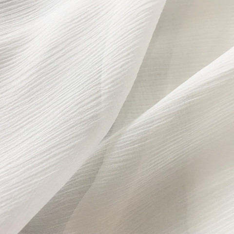 1 метр, Мерцающая шелковая ткань для шитья, 8 Момми, ткань из чистого шелка тутового шелкопряда, ткань, тюль, ткань «сделай сам» для одежды, текстиль, белый цвет ► Фото 1/1