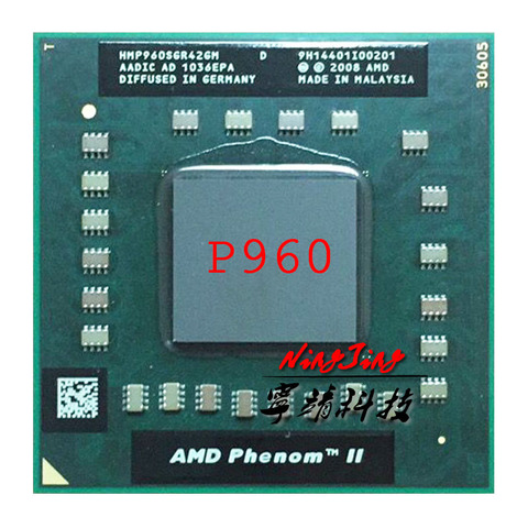 AMD Phenom II четырехъядерный мобильный P960 1,8 ГГц Quad-Core Quad-нить Процессор процессор HMP960SGR42GM гнездо S1 ► Фото 1/1