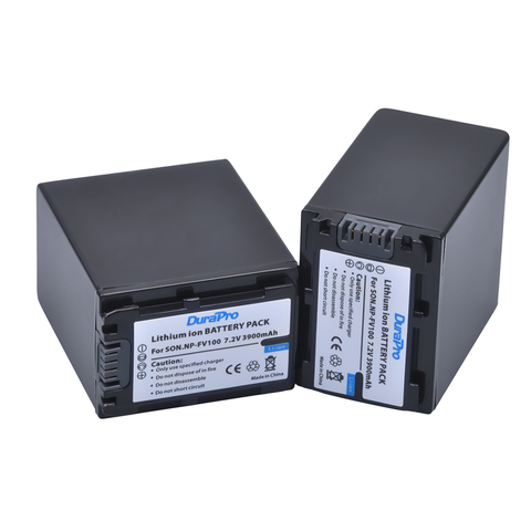 DuraPro 2PC 3900mAh NP-FV100 NPFV100 FV100 расширенный аккумулятор для SONY HDR-CX190 HDR-CX200 HDR-CX210 бесплатная доставка ► Фото 1/6