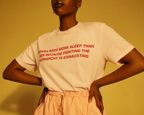 Sugarbaby футболка с надписью exhausing Funny Sarcastic Tumblr, для женщин требуется больше сна, чем для мужчин, потому что борьба с патриархией ► Фото 1/1