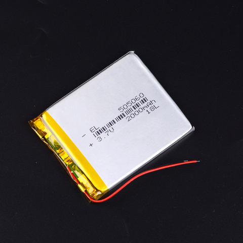 505060 3,7 v 2000 mAh Li-Ion Lipo Клетки литий Li-Po полимера Перезаряжаемые Батарея для power bank диск ► Фото 1/1