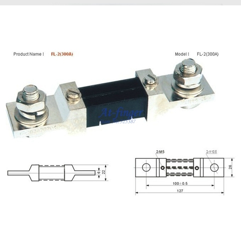 DC 300A/75мв установочный шунтирующий резистор для цифрового амперметра 0-300A ► Фото 1/2