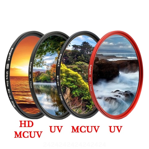 Фильтр для объектива камеры KnightX HD UV MCUV 49 52 55 58 62 67 72 77 мм для canon eos sony nikon 500d 1200d комплект световых d80 52 мм 58 мм ► Фото 1/5