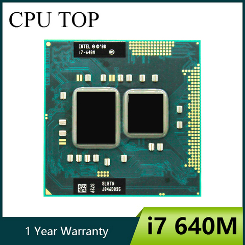 Процессор Intel core I7 640m SLBTN, двухъядерный процессор 2,8 ГГц L3 4M, работает на HM55 ► Фото 1/3