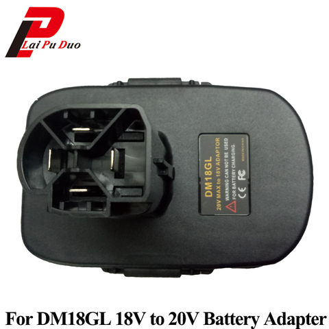 Адаптер аккумуляторной батареи DM18GL для Dewalt, инструмент 18 в и адаптер для Milwaukee 18 в для мастеров, аккумулятор 19,2 в ► Фото 1/5