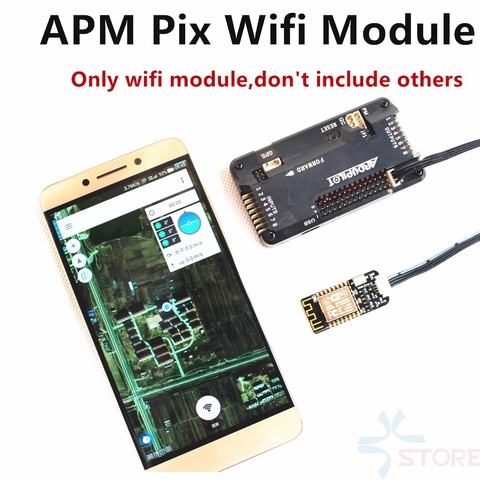 Беспроводной Wi-Fi модуль APM Pixhawk PIX для замены 3DR радиотелеметрия Wi-Fi на UART модуль для FPV квадрокоптера дрона ► Фото 1/6