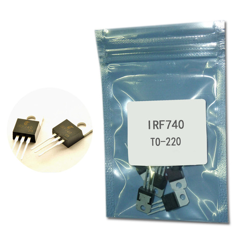10 шт., транзистор для триодов IRF740 TO-220 N, 10 А, 400 В, 0,55 Ом, 125 Вт ► Фото 1/1
