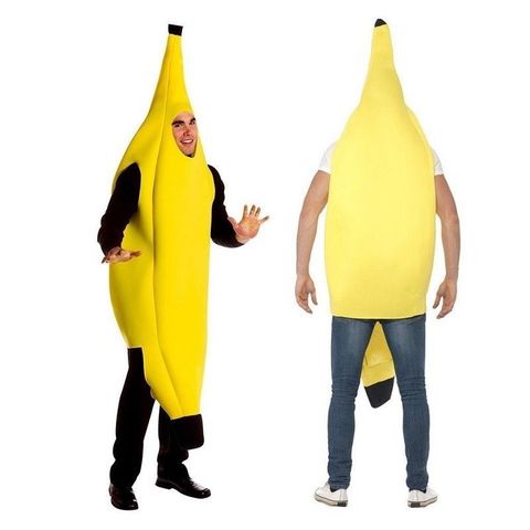 Забавный костюм «банан» для взрослых, желтый костюм, светильник, фруктовый праздничный вечерний костюм на Хэллоуин, костюм для танцев ► Фото 1/3