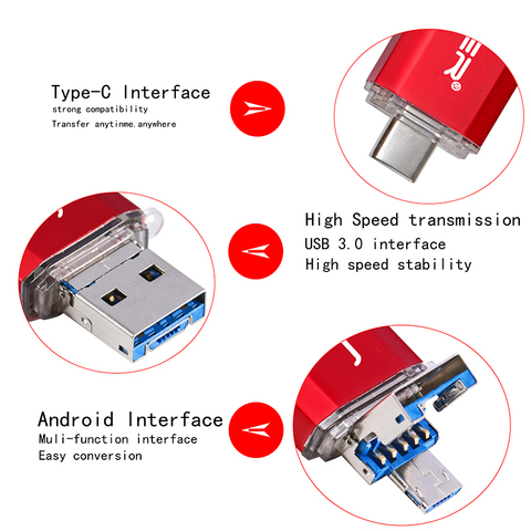 Корабль usb3.0 3 в 1 цвет OTG USB флеш-накопитель 16 Гб оперативной памяти, 32 Гб встроенной памяти, флэш-накопитель 4 Гб 6 ГБ 64 Гб U диск USB флеш-накопите... ► Фото 1/6