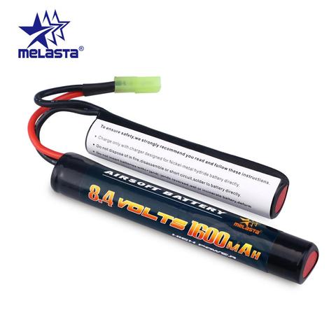 Аккумулятор Melasta 7S 2/3A 8,4 В 1600 мАч с бабочкой NunChuck, NIMH с разъемом Mini Tamiya для страйкбола, пистолетов АК aegi's ► Фото 1/1