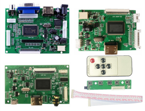 Плата контроллера LCD TTL LVDS, HDMI VGA 2AV 50 PIN для AT070TN90 92 94 20000938-00, Автоматическая плата драйвера Raspberry Pi ► Фото 1/6