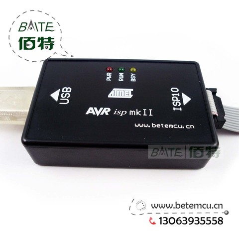 USB-программатор AVRISP mkII mk2, клон ATMEL AVR, подходит для 51 серии ATmega PWM ATtiny,51 AVR USB-кабель для загрузки ► Фото 1/1