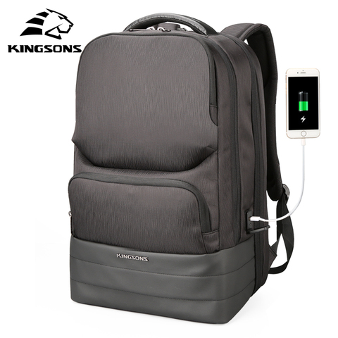 Мужской рюкзак для ноутбука 2,0 дюйма с USB-портом для зарядки ► Фото 1/6