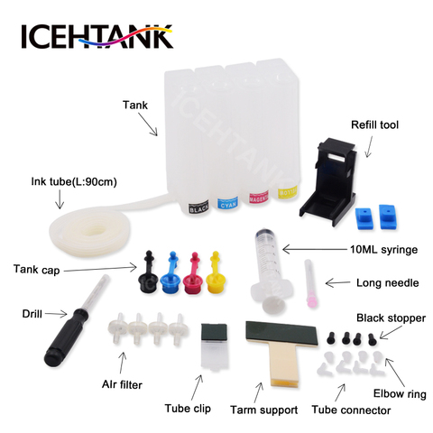 Резервуар для чернил ICEHTANK Ciss для Canon MG2540, MG2540S, MG 2540, 2540S, чернильный картридж для Canon PIXMA PG445, PG 445, CL 446, Φ XL ► Фото 1/6