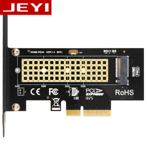 Адаптер JEYI SK4 M.2 NVMe SSD NGFF на PCIE X4, интерфейсная карта M Key, поддержка PCI Express 3,0x4 2230-2280, размер m.2, высокая скорость ► Фото 1/6