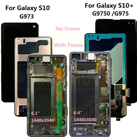 Новый оригинальный AMOLED S10 ЖК-дисплей для SAMSUNG Galaxy S10 G973F/DS G973F G973 S10 Plus G975 G975F G975F/DS сенсорный экран дигитайзер ► Фото 1/6