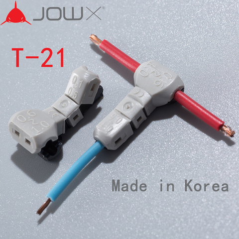 JOWX T-21 10 шт 18AWG 0,75 кв. мм Tap 23 ~ 20 0,3 ~ 0,5 Т-образный Кабельный соединитель, Т-образный быстроразъемный обжимной соединитель, изготовленный в Kore ► Фото 1/6