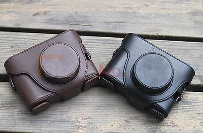 Черный и коричневый кожаный Твердый чехол для камеры, чехол для Fujifilm Fuji X10 X20 Finepix ► Фото 1/6
